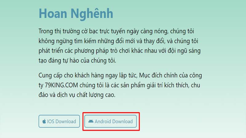 Hướng dẫn cài đặt 79King trên thiết bị Android